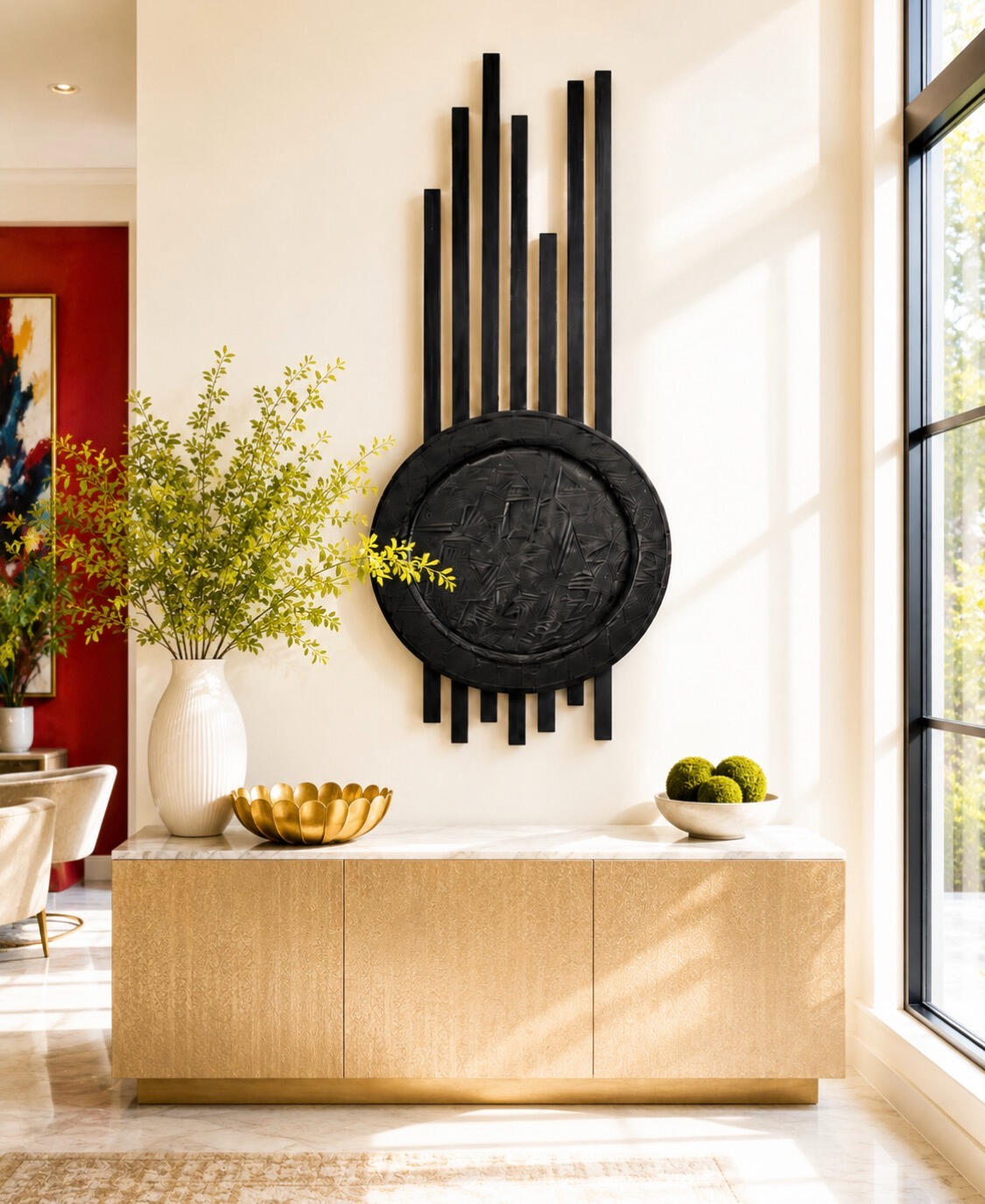 Created with strong lines and bold dimension, Rise is a statement of strength, movement, and elevation. Its upward-reaching design is a reminder that growth requires us to keep moving beyond where we started. Grounded at its center yet reaching higher, Ris